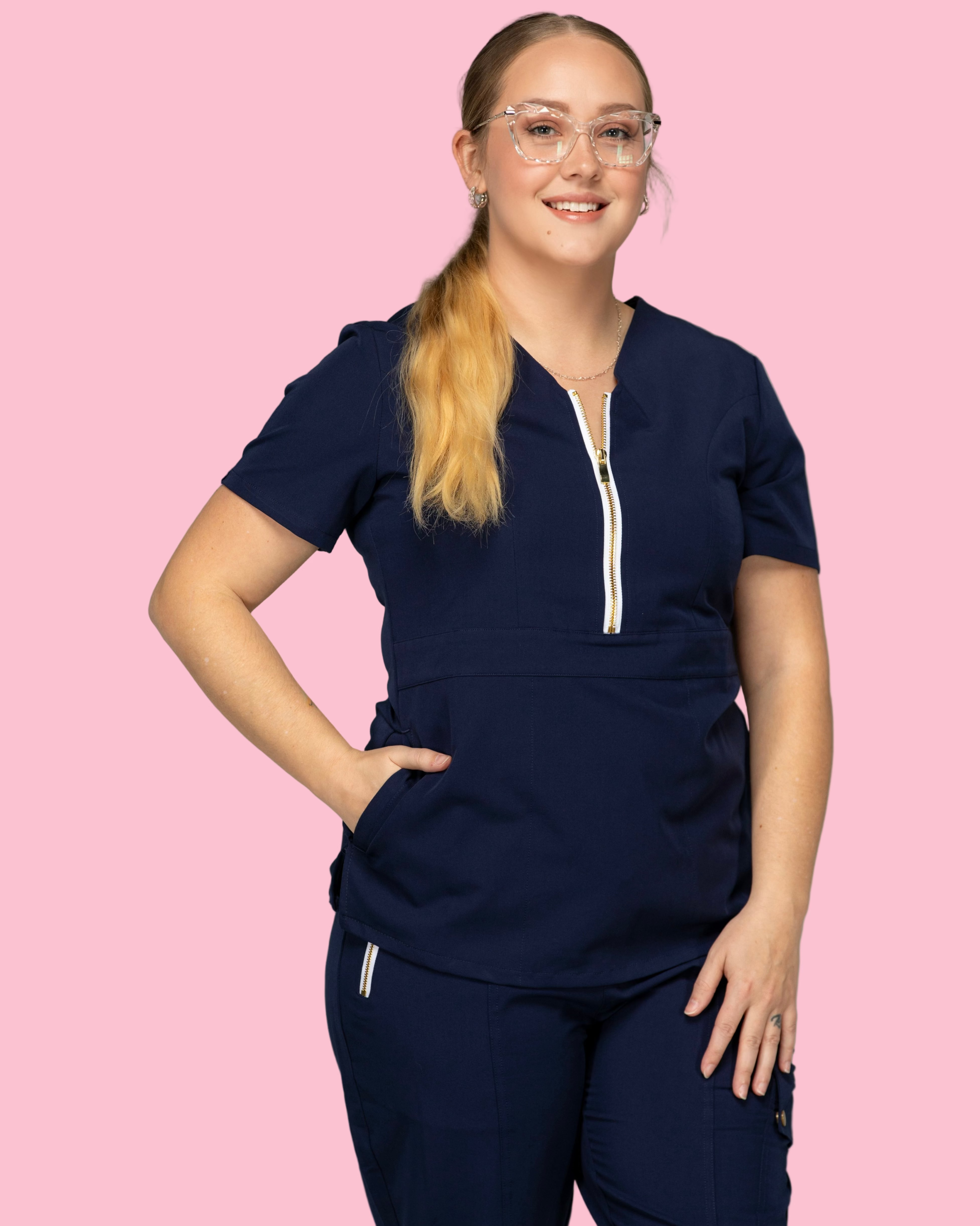 Signature Bloom Scrub Top
